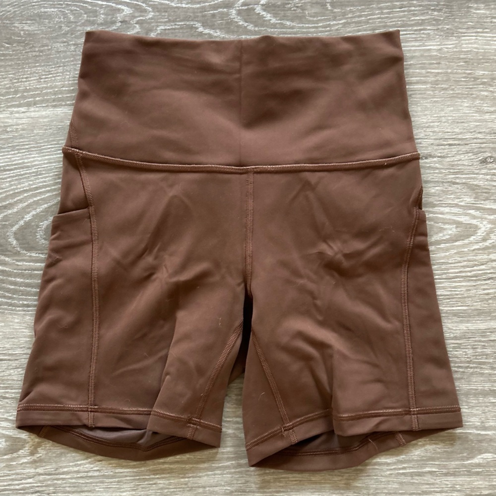 lululemon athletica High-Waist Brown Bike Shorts